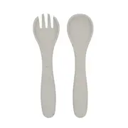 Set complet din silicon pentru mesele bebelusului, 5 piese, Platinum Sand