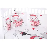 Set lenjerie pentru patut bebelusi, 6 piese, bumbac 100% ranforce premium, Kikka Boo, Pirates