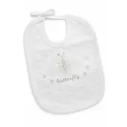 Set nou nascut 5 piese alb bumbac cu fluture bluza pantaloni caciulita bavetica trpb0194