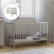 Patut 2 In 1 Lumi Casmir 120x60 Cm Din Lemn, 3 Niveluri Somiera, Trepte Detasabile + Bariera Transformare Pjblumibc-n