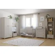 Patut 2 In 1 Lumi Casmir 120x60 Cm Din Lemn, 3 Niveluri Somiera, Trepte Detasabile + Bariera Transformare Pjblumibc-n