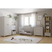 Patut 2 In 1 Lumi Casmir 120x60 Cm Din Lemn, 3 Niveluri Somiera, Trepte Detasabile + Bariera Transformare Pjblumibc-n