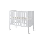 Patut Din Lemn Bambi Alb 100a 50 Cm Laterala Culisanta    Roti Cu Blocare    Protectie Silicon Pentru Dentitie    En 716-1 Pjbbambi_w