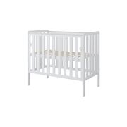 Patut Din Lemn Bambi Alb 100a 50 Cm Laterala Culisanta    Roti Cu Blocare    Protectie Silicon Pentru Dentitie    En 716-1 Pjbbambi_w