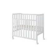 Patut Din Lemn Bambi Alb 100a 50 Cm Laterala Culisanta    Roti Cu Blocare    Protectie Silicon Pentru Dentitie    En 716-1 Pjbbambi_w