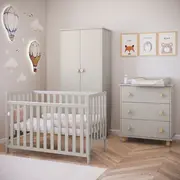 Patut Din Lemn Bambi Casmir 120a 60 Cm Laterala Culisanta    Roti Cu Blocare    Protectie Silicon Pentru Dentitie    En 716-1 Pjbbambi120_c