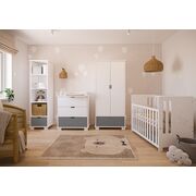 Patut Din Lemn Pasarele Alb 120a 60 Cm Laterala Culisanta    Protectie Silicon Pentru Dentitie    En 716-1 Pjbptaszki_w