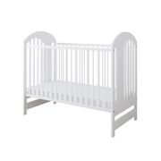 Patut Din Lemn Pentru Copii Tymon Alb 120a 60 Cm Somiera Reglabila    3 Bare Laterale Detasabile    Design Modern    0,  4 Ani Pjbtymon_w