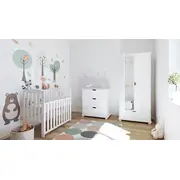 Patut Din Lemn Tobi Alb 100a 50 Cm Laterala Culisanta    Roti Cu Blocare    Protectie Silicon Pentru Dentitie    En 716-1 Pjbtobi_w