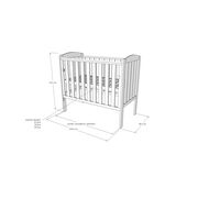 Patut Din Lemn Tobi Alb 100a 50 Cm Laterala Culisanta    Roti Cu Blocare    Protectie Silicon Pentru Dentitie    En 716-1 Pjbtobi_w