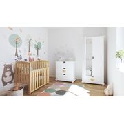 Patut Din Lemn Tobi Natural 100a 50 Cm Laterala Culisanta    Roti Cu Blocare    Protectie Silicon Pentru Dentitie    En 716-1 Pjbtobi_n