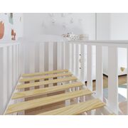Patut Din Lemn Tobi Natural 100a 50 Cm Laterala Culisanta    Roti Cu Blocare    Protectie Silicon Pentru Dentitie    En 716-1 Pjbtobi_n
