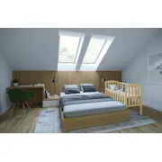 Patut Din Lemn Tobi Natural 100a 50 Cm Laterala Culisanta    Roti Cu Blocare    Protectie Silicon Pentru Dentitie    En 716-1 Pjbtobi_n