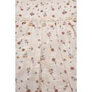 Rochita fetita eleganta cu imprimeu floral guler rotund si maneci evazate trpb0211