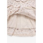 Rochita fetita eleganta cu imprimeu floral guler rotund si maneci evazate trpb0211