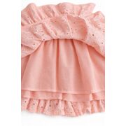 Rochita fetita roz broderie eleganta cu fundita design premium bebelusi copii trpb0220