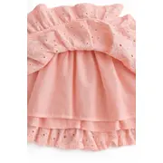 Rochita fetita roz broderie eleganta cu fundita design premium bebelusi copii trpb0220