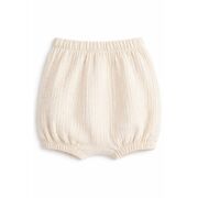 Set bebelusi fetita bluza roz cu broderie florala pantaloni scurti crem vara premium trpb0224