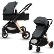 Carucior transformabil 2in1, Appekids Elite - Navy Grey