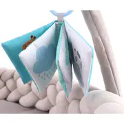 Covoras senzorial de joaca impletit TinyMini Braid 0+ cu arcade si laterale