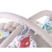Covoras senzorial de joaca impletit TinyMini Braid 0+ cu arcade si laterale