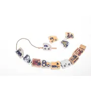 Joc de Indemanare din lemn, Cubika, Masinute Zburatoare - Pastel