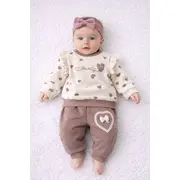 Set 2 piese bluzita cu pantalonasi cu inimioare bpe10218-1-29