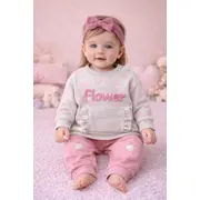 Set 2 piese bluzita cu pantalonasi flower bpe10218-1-29