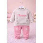 Set 2 piese bluzita cu pantalonasi flower bpe10218-1-29