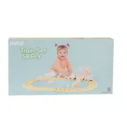 Set de constructii cu trenulet - 58 piese (pastel)