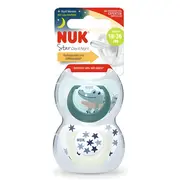 Suzeta Nuk Star Day  Night Silicon M3 18-36 luni, Set 2 bucati, Crocodil