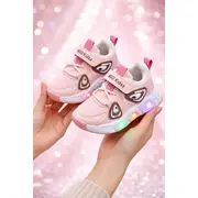 Adidasi roz cu luminite panda new style adt-19-1