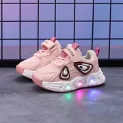 Adidasi roz cu luminite panda new style adt-19-1