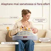 Perna alaptare Momcozy Exclusive din spuma cu memorie Grey