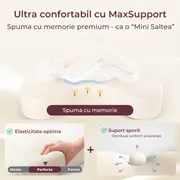 Perna alaptare Momcozy Exclusive din spuma cu memorie Grey