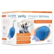 Aparat aerosoli Sanity Domowy AP 2819, nebulizator cu compresor, masca pediatrica si masca adulti, Albastru BITsanitydomowy