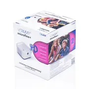 Aparat aerosoli VITAMMY Microfine+ by Flaem, nebulizator cu compresor, utilizare profesionala, masca copii si adulti SoftTouch, fara ftalati si BPA, MMAD 4,48 &mu;m, Alb BITmicrofineplus