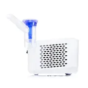 Aparat aerosoli VITAMMY Microfine+ by Flaem, nebulizator cu compresor, utilizare profesionala, masca copii si adulti SoftTouch, fara ftalati si BPA, MMAD 4,48 &mu;m, Alb BITmicrofineplus