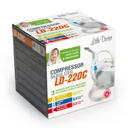 Aparat aerosoli cu compresor Little Doctor LD-220C, 3 dispensere pentru reglarea dimensiunii particulelor, 2 masti BITld220c