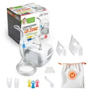 Aparat aerosoli cu compresor Little Doctor LD-220C, 3 dispensere pentru reglarea dimensiunii particulelor, 2 masti BITld220c
