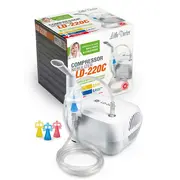 Aparat aerosoli cu compresor Little Doctor LD-220C, 3 dispensere pentru reglarea dimensiunii particulelor, 2 masti BITld220c