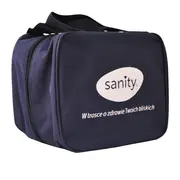 Aparat aerosoli cu compresor Sanity  Inhaler Simple, MMad 2.44 &mu;m, compact si dimensiuni reduse, geanta de transport, alb BITsanitysimpleinhaler