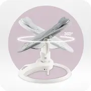 Balansoar electric pentru bebelusi cu sezut rotativ 360 grade , Momi Pearl - Grey KRTBULE00040