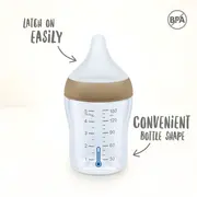 Biberon Nuk Perfect Match Sticla 120 ml Control Temperatura Tetina Silicon S, Curcubeu