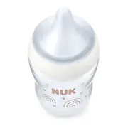 Biberon Nuk Perfect Match Sticla 230 ml Control Temperatura Tetina Silicon M, Curcubeu