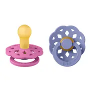 Bibs - set 2 suzete boheme latex, tetina rotunda, 6 luni +-bubblegum/peri bbb240248