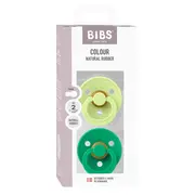 Bibs - set 2 suzete colour latex, tetina rotunda, 6 luni +-matcha/cactus bbb120473
