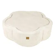 Piscina Cu Bile Meowbaby   ,   Aesthetic Ecru Flower, Spuma Moale, Ecru, Personalizabila Cu Bile La Alegere Pjbbafbh00