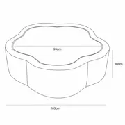 Piscina Cu Bile Meowbaby   Easter Garden ,   Aesthetic Ecru Flower, Spuma Moale, Ecru, Personalizabila Cu 200 Bile Incluse Pjbbafbh00-9142