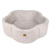 Piscina Cu Bile Meowbaby   Spring Blossom ,   Aesthetic Ecru Flower, Spuma Moale, Ecru, Personalizabila Cu 200 Bile Incluse Pjbbafbh00-1831